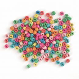 Trimits Craft Factory Wooden Bright Coloured Round Beads