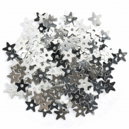 Silver Tiny Stars 5mm Shiny Sequins