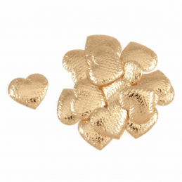 Trimits Craft For Occasions Padded Hearts Embellishments Scrap Booking Metallic Gold x 15