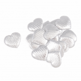 Trimits Craft For Occasions Padded Hearts Embellishments Scrap Booking Metallic Silver x 15