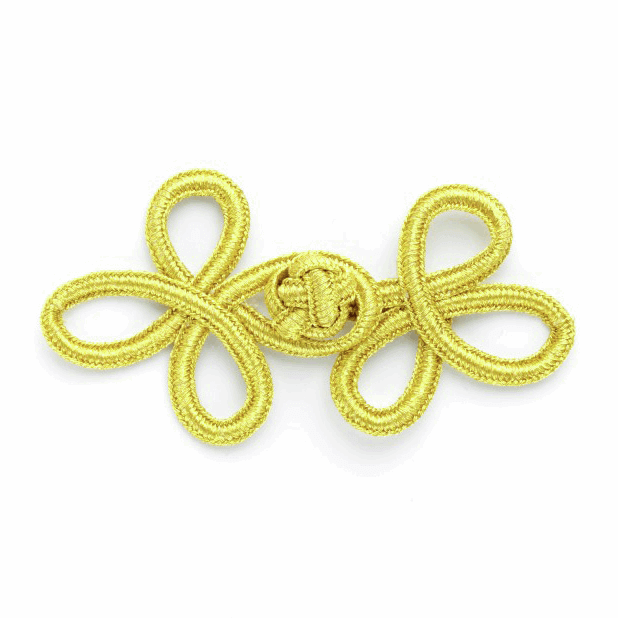 80mm Gold Metallic Chinese Frog Fastener Clasp Buckle Vogue Star