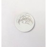 34mm Swirls on White Sea Shell Round Button Italian Design