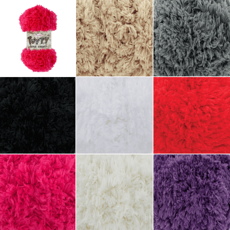 King Cole Lana Tufty Super Chunky 200g – Gomitolo Lana Grossa Per Maglieria, Colore 2803 Lilla