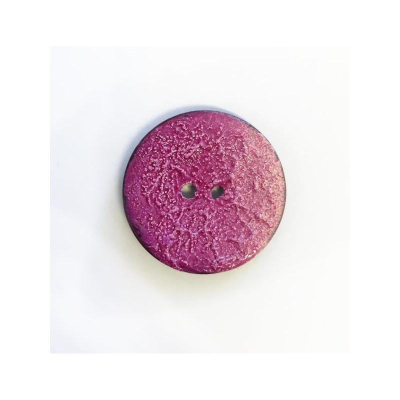 Ombré Pink Textured Button 30mm Italian Design