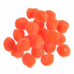 Orange 50 x Pom Poms With Threading Hole 12mm or 25mm Trimits