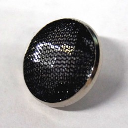 19mm Mesh Topped Gem Round Metal Button