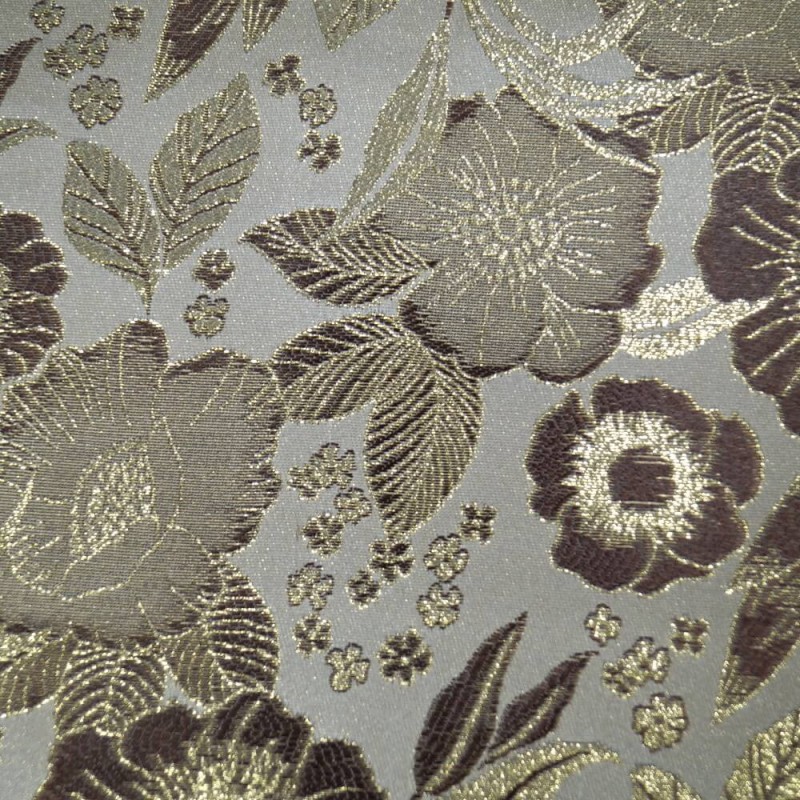 metallic floral brocade fabric texture