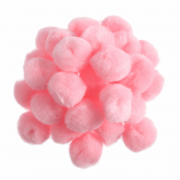 100 x Pom Poms Embellishments Craft Trimmings Accessories Pink