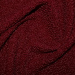 Wine Italian Sheep Skin Faux Fur Fabric 100% Polyester 150cm Wide