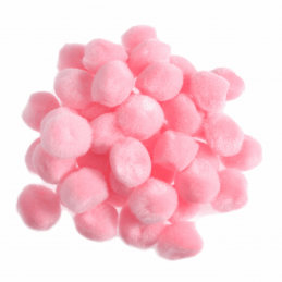 100 x 12mm Pom Poms Embellishments Craft Trimmings Accessories Pink