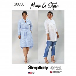 Simplicity Sewing Pattern 8830 Women's Petite Dress Shirt