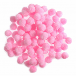 100 x 7mm Pom Poms Embellishments Craft Trimmings Accessories Trimits Pink