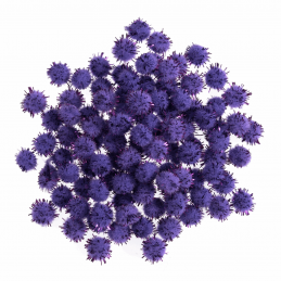 100 x 7mm Pom Poms Embellishments Craft Trimmings Accessories Trimits Metallic Purple