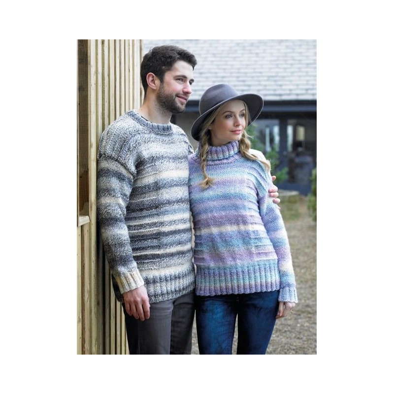 Knitting Pattern James C Brett JB369 Chunky Couples His & Hers Jumpers