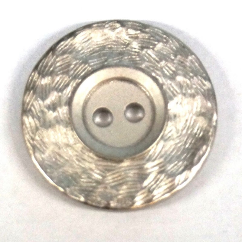 Round Textured Metal Sew Through Button Fastening 28mm Wide