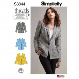 Simplicity Sewing Pattern 8844 Misses'/ Miss Petite Unlined Blazer