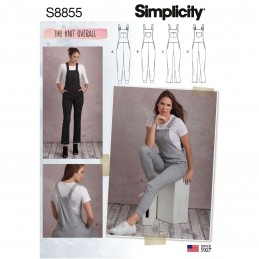 Simplicity Sewing Pattern 8855 Misses' Knit Overalls