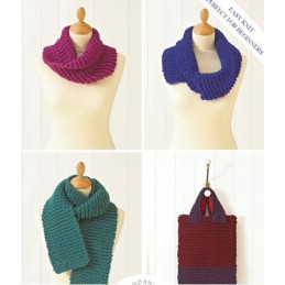 Knitting Pattern James C Brett UKHKA156 Super Chunky Scarves & Bags