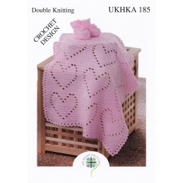 Knitting Pattern James C Brett UKHKA185 DK Blanket & Booties