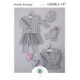 Knitting Pattern James C Brett UKHKA187 DK Baby Outfits