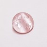 Engraved Flowers on Pale Pearl Pink Shank Back Button Fastening 21mm Wide