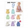 Butterick Sewing Pattern 3405 Babies Romper Top & Shorts Play Wear
