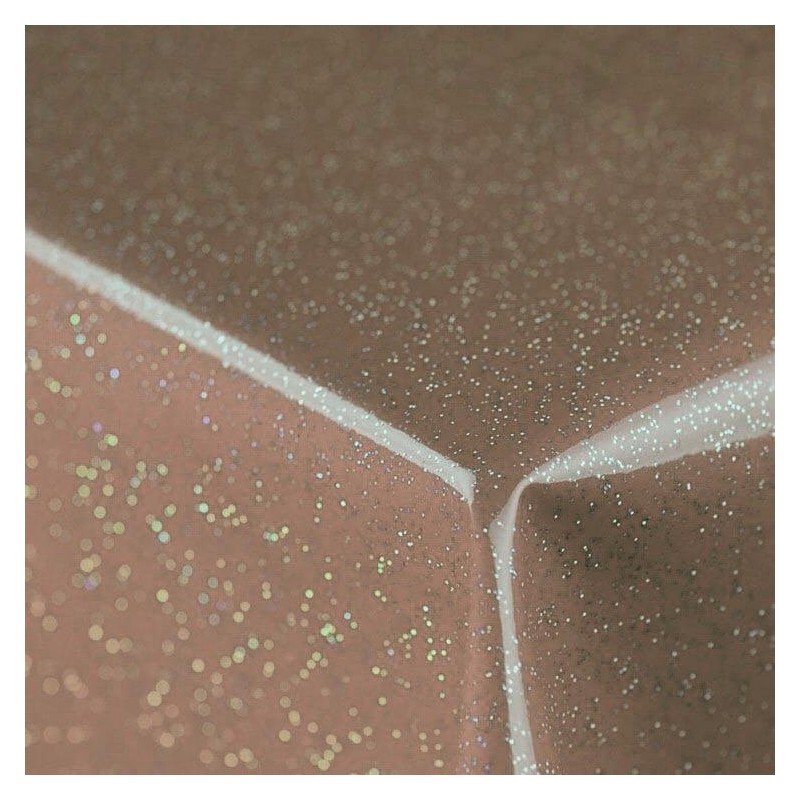 Glitter Sparkle Wipe Clean PVC Vinyl Tablecloth Oilcloth Fabric Table Protector
