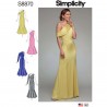 Simplicity Sewing Pattern 8870 Misses Special Occasion One Shoulder Dresses