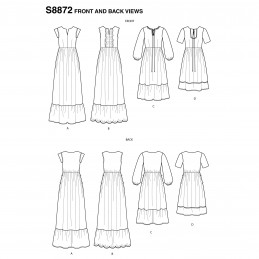 Simplicity Sewing Pattern 8872 Misses Pull On Casual Dresses