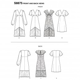 Simplicity Sewing Pattern 8875 Misses Empire Waist Summer Dresses