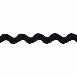  Black 14mm Polyester Ric Rac Braid Essential Trimmings Zig Zag Ribbon