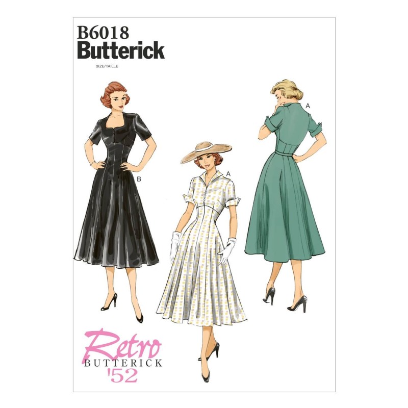 Butterick Sewing Pattern 6018 Women's Outdoor Evening Dress Flared Skirt