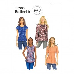 Butterick Sewing Pattern 5988 Women's Petite Tops