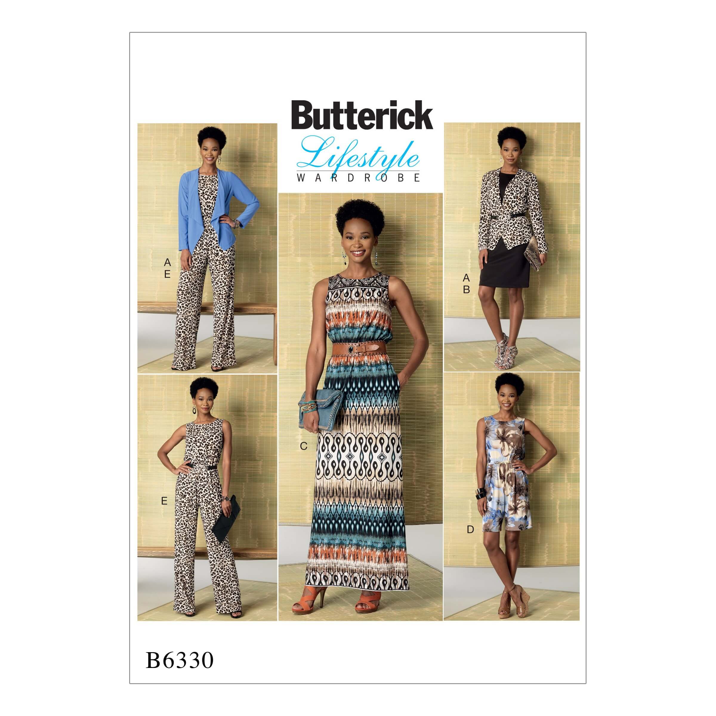 Butterick Sewing Pattern 6330 Women's Jacket Dress & Jumpsuit
