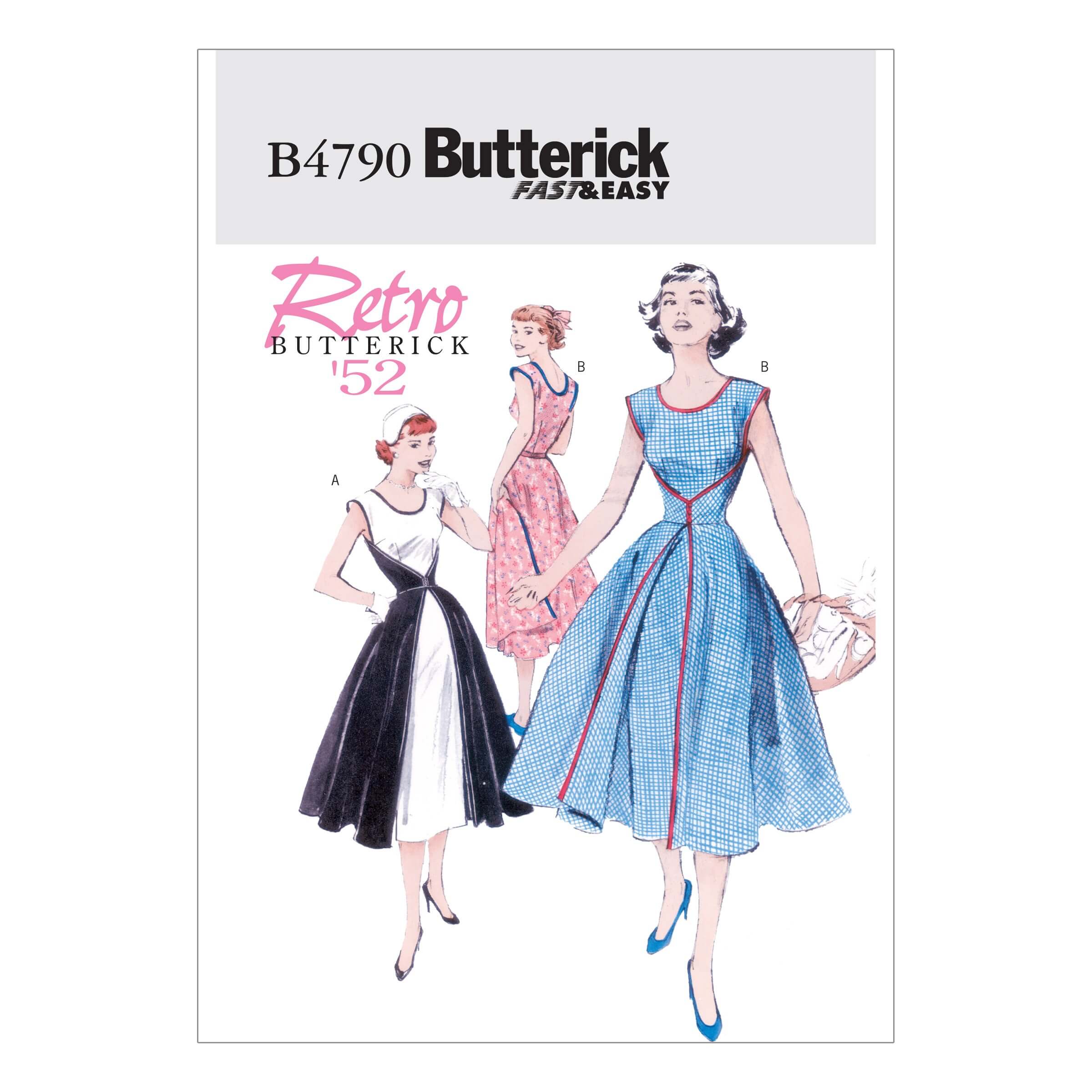 Butterick Sewing Pattern 4790 Women's Retro Wrap Dress