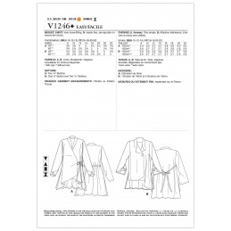 Vogue Sewing Pattern V1246 Women's Loose Fitting Wrap Tie Shirt Blouse