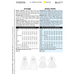 Butterick Sewing Pattern 4377 Misses' Fantasy Maiden Costume Dress Cape