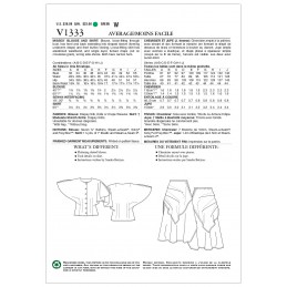 Vogue Sewing Pattern V1333 Women's Loose Blouse and Gathered Skirt