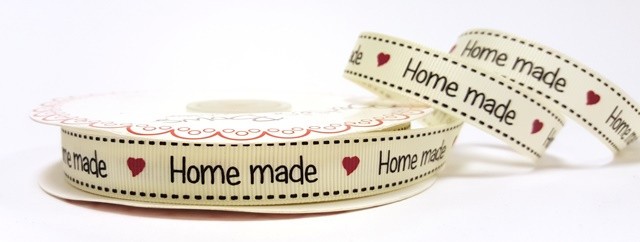 16mm Bertie's Bows Love Home Made Ribbon 
