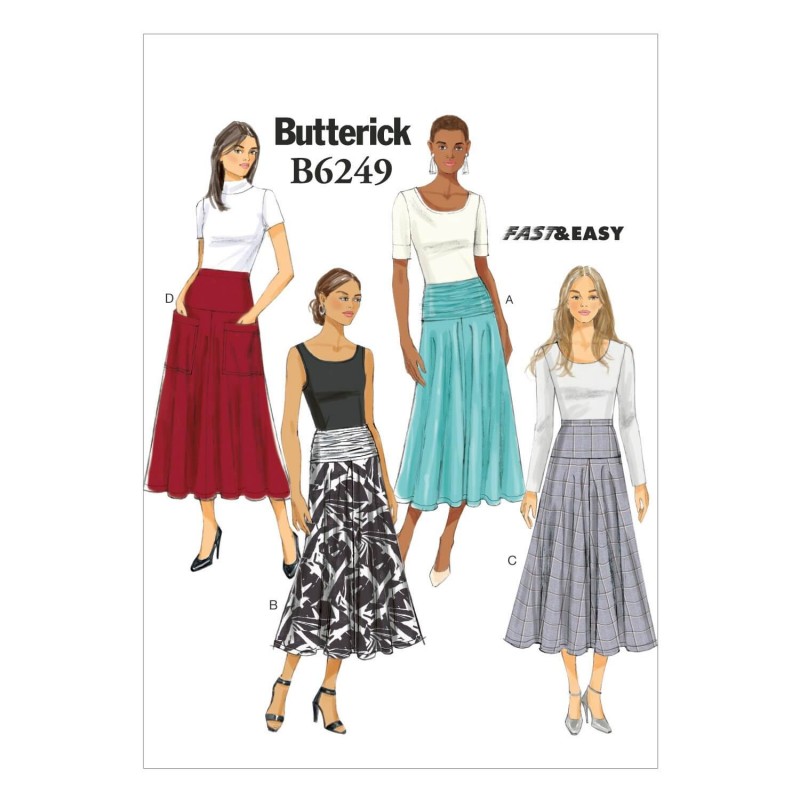 Butterick Sewing Pattern 6249 Misses' Long Summer Skirt