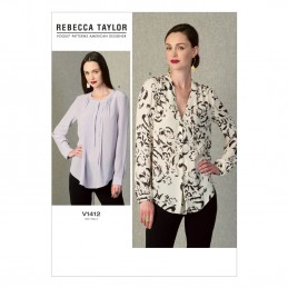 Vogue Sewing Pattern V1412 Women's Loose Fit Shirt Top Blouses