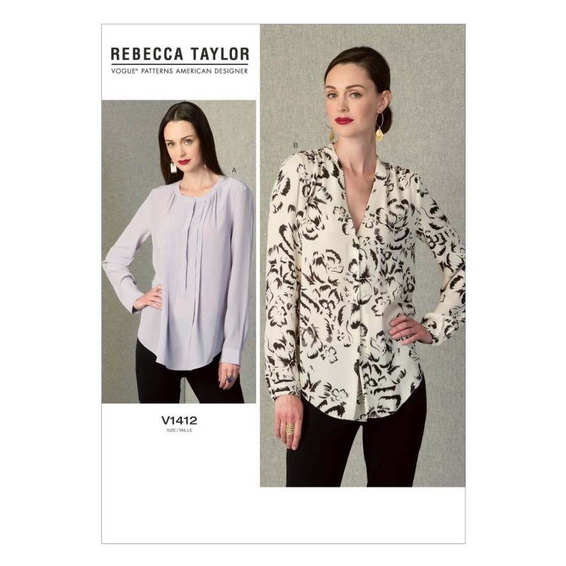 Vogue Sewing Pattern V1412 Women's Loose Fit Shirt Top Blouses