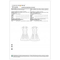 Vogue Sewing Pattern V1424 Women's Fit and Flare Dress with Shoulder Detail