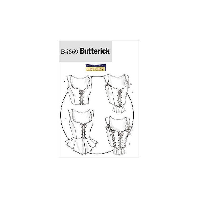 Butterick Sewing Pattern 4669 Historical Corsets Costume