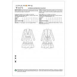 Vogue Sewing Pattern V1471 Women's Dress with Lace Overlay and Plunge V Neck