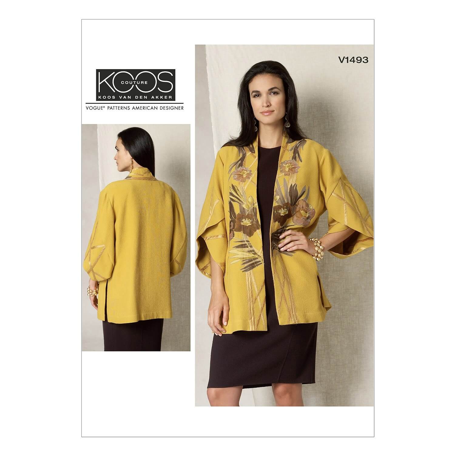 Vogue Sewing Pattern V1493 Women's Kimono Jacket with Petal Sleeves