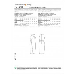 Vogue Sewing Pattern V1498 Women's Pencil Dress Cross Panel Detail