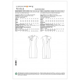 Vogue Sewing Pattern V1513 Women's Shoulder Ruffle Detail Dress