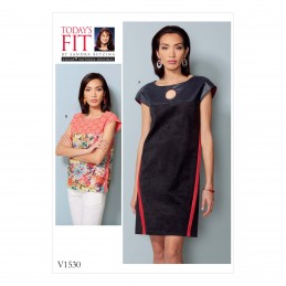 Vogue Sewing Pattern V1530 Women's Dress with Yoke and Band Details