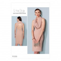 Vogue Sewing Pattern V1531 Women's Open Back Cowl Neck Dress